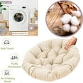 thumbnail image 4 of 20-Inch Papasan Chair Cushion, Egg-Shaped Cushion, Soft And Lightweight Swing Chair Cushion, Washable Stylish Patio Cushion, Suitable For Lawn Patio Rocking Chairs, Khaki., 4 of 6