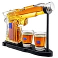 thumbnail image 1 of Set de decantadores de whisky The Wine Savant con bandera estadounidense, 1 of 8