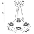 thumbnail image 2 of Eurofase Vision 4-Light LED Pendant, White and Black Finish, 2 of 2