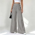 thumbnail image 5 of Lnmiateer Elegant High Waist Wide Leg Pants for Women Casual Dress Trousers Party Autumn, 5 of 5