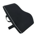 thumbnail image 4 of Cojín de espalda negro, almohada de apoyo lumbar, respaldo alto, 45 x 4 cm, almohada de cintura portátil para el, ligero, 4 of 9