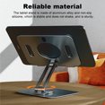 thumbnail image 2 of Support de Tablette Pliable Multi-angle Hauteur Réglable en Alliage d'Aluminium Support Paresseux en Alliage d'Aluminium Support de Bureau à Domicile Mains Libres Support d'Ordinateur Portable Cadeaux Gris, 2 of 8