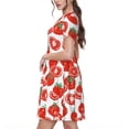 thumbnail image 2 of Goofa Hand Drawn Tomatoes Pattern Women Summer Short Sleeve Midi Dress with Pockets Casual Aline Flowy Tshirt Dress Vocation Beach Sundress, 2 of 6