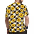 thumbnail image 4 of Sunflower Checkerboard Gym T Shirt Cute Summer Print Novelty T-Shirts Men Streetwear Tshir, 4 of 5