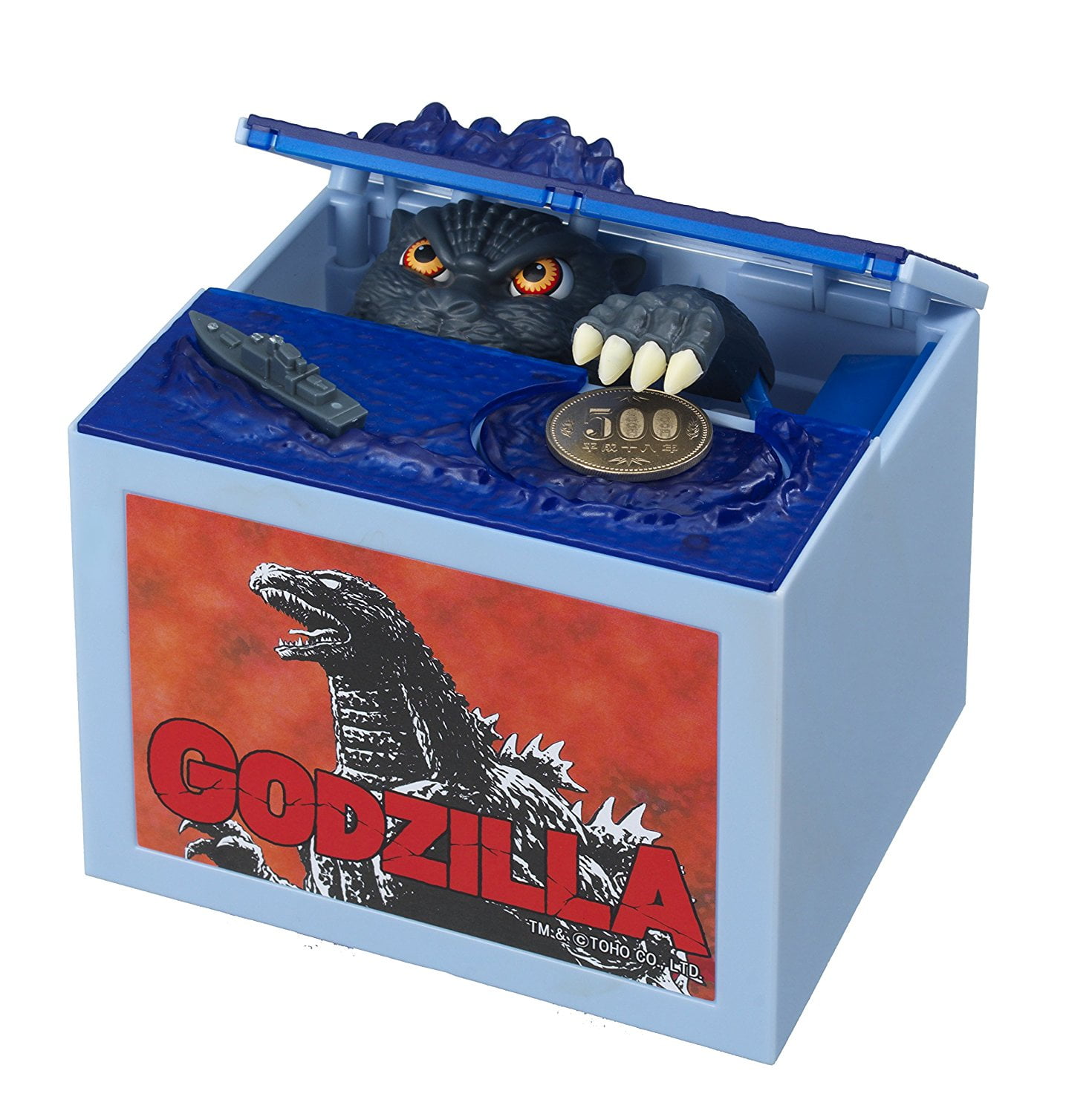 Godzilla Stealing Coin Bank