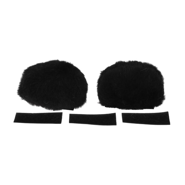 Accesorios para Casco de Motocicleta Decoración Orejas de Osito 3D para Cascos de Motocicleta Bicicleta Esquí Pegatina de Peluche Negra 1 Juego