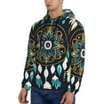 thumbnail image 3 of Lsque Boho Dreamcatcher Pattern Casual Men's Hoodie,Hooded Sweatshirt with Kangaroo Pocket,Pullover Hoodie-Large, 3 of 7