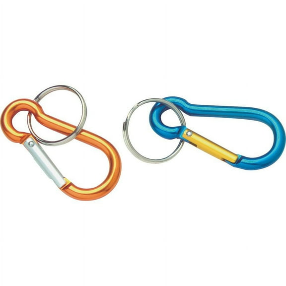 Baumgartens 2" Carabiner Key Ring - Aluminum - 1 Each - Assorted | Bundle of 2 Each
