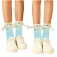 thumbnail image 4 of Mmeneyy Funny Holding Hands Socks 2 Pairs Crazy Magnetic Men Women Couple Socks Silly Sock Birthday Gifts for Teens, Friends, 4 of 7