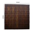 thumbnail image 5 of Benzara BM205909 Modern Style Wooden Wall Decor with Patterned Carving, Brown - Large, 5 of 5