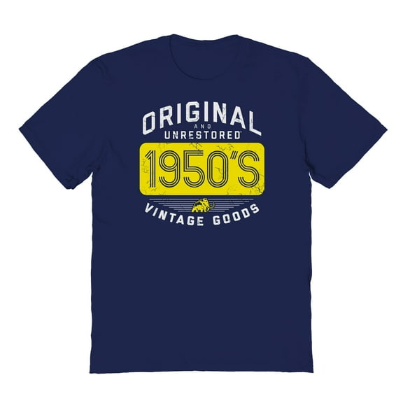 Original & Unrestored Built In The Fifty Graphic Navy Men's Cotton T-Shirt