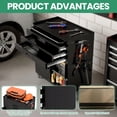 thumbnail image 3 of IKIMI Metal Garage Storage Cabinet with Wheels, Lockable Rolling Tool Cabinet with 2 Pegboard and 10 Hook for Workshop, Basement, Warehouse, 3 of 8