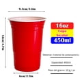 thumbnail image 2 of Vasos de pl&aacute;stico para fiestas, 100 Tazas de chupito Reutilizables de 16 oz, Adecuados para el hogar, la oficina, el bar, la boda, la despedida de soltera y el baby shower, 2 of 7