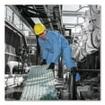 thumbnail image 4 of A65 Zipper Front Flame-Resistant Hooded Coveralls, Elastic Wrists and Ankles, 6X-Large, Blue Denim, 21/Carton, 4 of 5