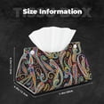 thumbnail image 6 of Lsque Watercolor Romantic Paisley Printed Long Tissue Box Cover Holder, Facial Paper Organizer Dispenser,Triangle with Bottom Belt, PVC Leather Decorative Organizer, 6 of 9