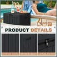 thumbnail image 3 of Patiowell 40 Gallon Outdoor Deck Box, Lockable Weatherproof Plastic Storage with Handles for Patio, Garden, Pool, 3 of 7