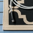 thumbnail image 4 of SAFAVIEH Courtyard Estelle Geometric Indoor/Outdoor Runner Rug, Black/Beige, 2'3" x 6'7", 4 of 6