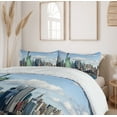 thumbnail image 5 of Ambesonne Harbor Duvet Cover Sets, Lİberty NYC, 2-Queen, Mint Blue, 5 of 6
