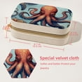 thumbnail image 5 of Octopus Velvet Portable Jewelry Box with Removable Compartment - Ideal Bracelet Holder and Necklace Organizer - Gift, 5 of 7