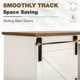 thumbnail image 5 of Alpha Joy Farmhouse Coffee Bar Cabinet with Barn Door, Medium Density Fiberboard White, 5 of 5