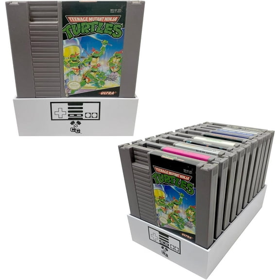 White NES Game Organizer, Dust Cover, Cartridge Holder, Nintendo Entertainment System