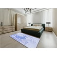 thumbnail image 4 of Ahgly Company Indoor Square Patterned Sky Blue Dress Blue Area Rugs, 8' Square, 4 of 6