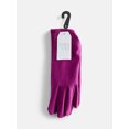 thumbnail image 2 of Time and Tru Women's Ruched Driving Gloves, Berry Bright, One Size, 2 of 4