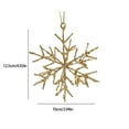 thumbnail image 3 of Christmas Tree Ornaments, Snowflake Ornaments, Wrought Iron Material, Three Dimensional Champagne Snowflake Pendant, Holiday Decorative Hanging Ornament, 3 of 7