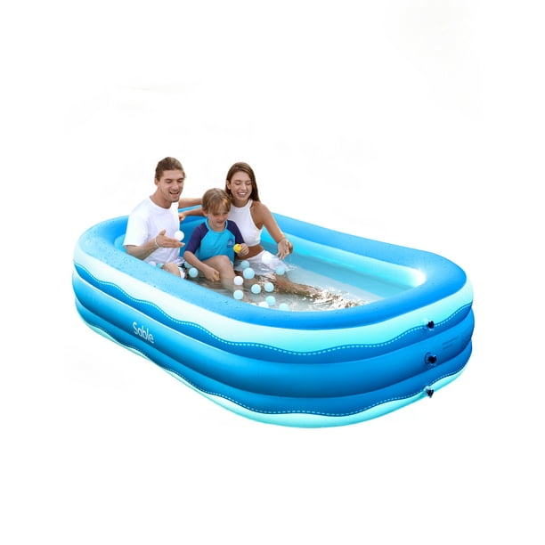 Sable Inflatable Pool, 92 x 56 x 20in Rectangular Swimming Pool for