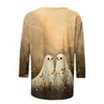 thumbnail image 3 of Halloween Shirts for Women, 3/4 Sleeve Fall Tops, Funny Witch Graphic Crew Neck Tee, Halloween Party Costume Perfect Gifts, 3 of 5