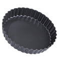 thumbnail image 5 of 6 Inch Non-Stick Carbon Steel Pie/Pizza/Cake Pan with Removable Base for Easy Baking, 5 of 8