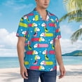 thumbnail image 5 of Goofa Color Dachshund Dog Hawaiian Shirt for Men, Unisex Summer Beach Casual Short Sleeve Button Down Shirts,Aloha Tropical Floral print shirt-Small, 5 of 9