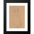 thumbnail image 2 of Egon Schiele 14x18 Black Modern Framed Museum Art Print Titled - Portrait of Herbert Rainer (1910), 2 of 5