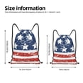 thumbnail image 5 of Yiaed USA Colors Stripes1 Print Drawstring Bags Drawstring Backpack Bulk String Back Pack Gym Sport Bag-Small, 5 of 5