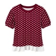thumbnail image 7 of Fewfanhot Womens Tops Puff Sleeve Crewneck T Shirts Dressy Casual Blouses Spring Outfits Fashion Clothes, 7 of 7