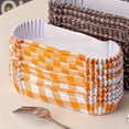 thumbnail image 2 of HLONK 100pcs Disposable Hot Dog Trays - Rectangular Paper Food Tray Holders with Blue & White Checkered Design  Perfect for Takeout  Durable & Easy to Clean  Hot Dog Holders for Serving, 2 of 6