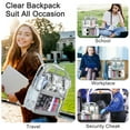 thumbnail image 5 of KOITHOT Clear Backpacks Large Heavy Duty PVC Waterproof Transparent Bookbag for School Adult Work, Gray, 5 of 6
