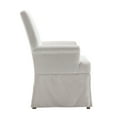 thumbnail image 3 of Wovenbyrd Classic Covered Parsons Dining Arm Chair, Wood Frame, Polyester - Cream, 3 of 5