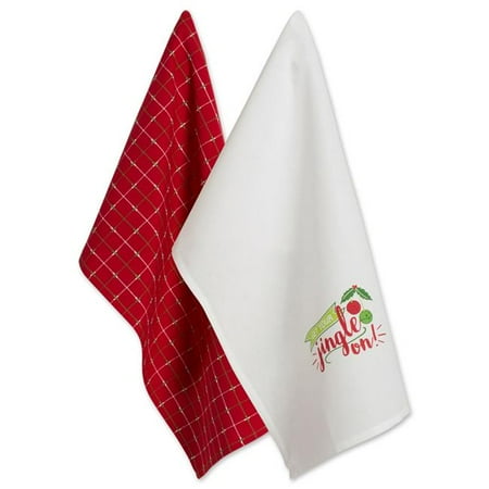 

Assorted Jingle On Holiday Printed Dish Towel Set - Set of 2