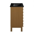 thumbnail image 6 of Cascade 24 in. Brown Oak Bathroom Vanity With Black Ceramic Sink Top, 6 of 8