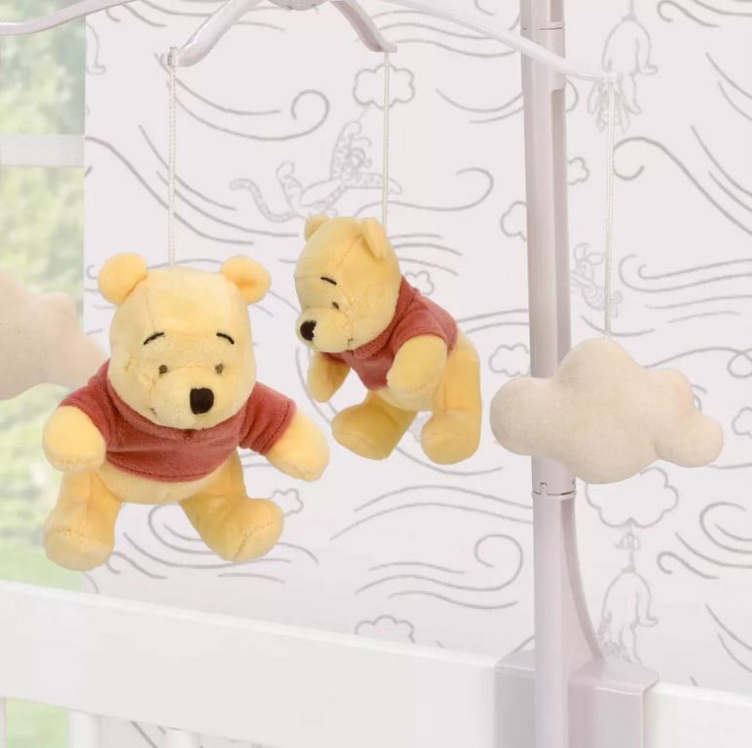 Disney Winnie The Pooh - Blustery Day Plush Clouds Musical Mobile
