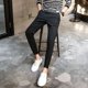 thumbnail image 4 of Trajes de hombre grises Pantalones rectos a rayas para hombre Ropa elegante Oferta Spandex Verano 2024 Novedad en vestido Diseñador Lujo Arriba, 4 of 4