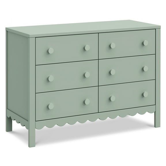 daVinci Sammy Scallop 6-Drawer Dresser in Light Sage