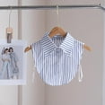 thumbnail image 2 of Zhengup Striped Detachable Fake Collar Half Shirt Blouse Dickey Collar Faux False Collar Elegant for Women Girls, 2 of 5