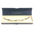 thumbnail image 5 of 14k Yellow And White Gold Railroad Link Mens Bracelet, 8.25", 5 of 5