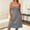 Gray, variant on Sundresses for Women 2026 Modest Dresses for Women Summer Solid Color Pleated Loose Fit Plus Size Spaghetti Strap Elegant Dresses for Women L-6XL