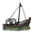 thumbnail image 3 of Barco pirata artificial, adornos para acuario, barco de resina, pecera, decoración de paisajismo, 3 of 6