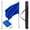 Blue, variant on Spinning Color Guard Flag with Pole & Carry Bag, 71” (Blue)