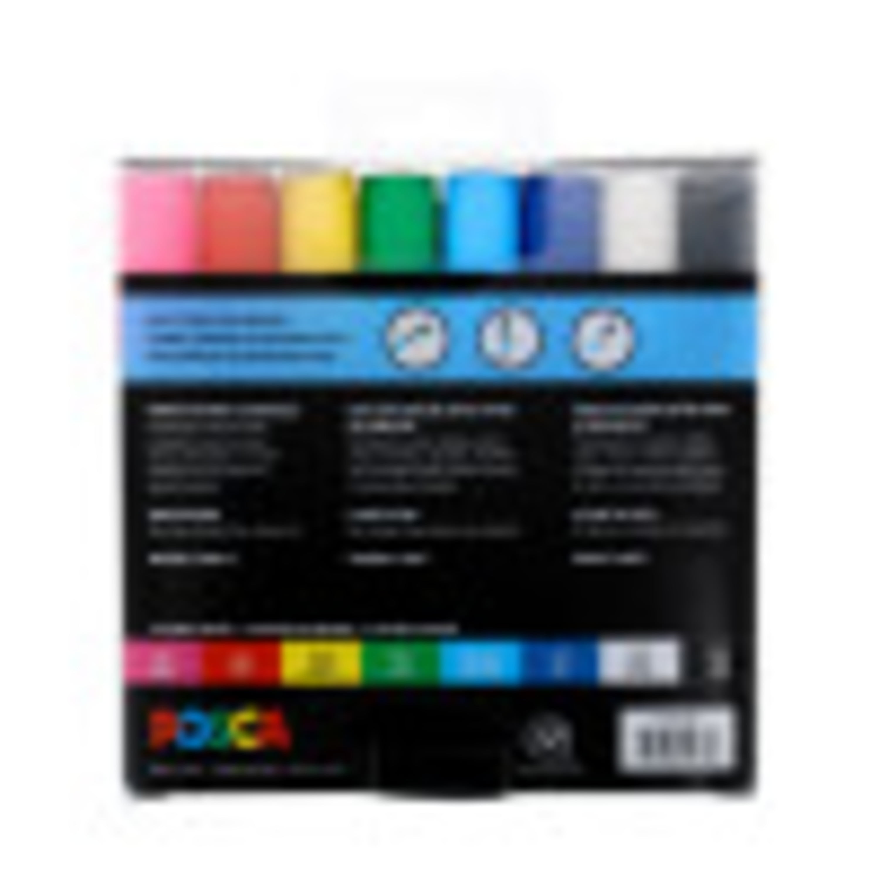 POSCA Permanent Paint Markers, 8-Color Set, PC-5M Medium Bullet