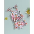 thumbnail image 3 of Bagilaanoe Toddler Baby Girls Swimsuits 2 Piece Bikinis Set Floral Print Sleeveless Camisole Tops + Shorts 6M 12M 18M 24M 3T Kids Swimwear Bathing Suit Beachwear, 3 of 9